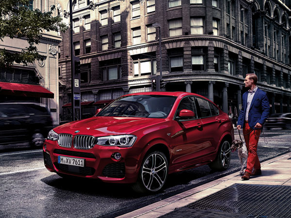 Red BMW X4 is a powerful 4x4