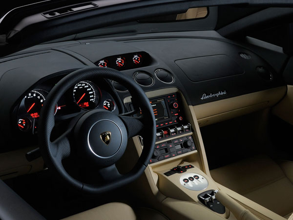 Lamborghini driver's cockpit