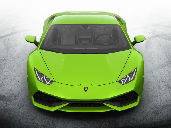 Зеленый lamborghini huracan