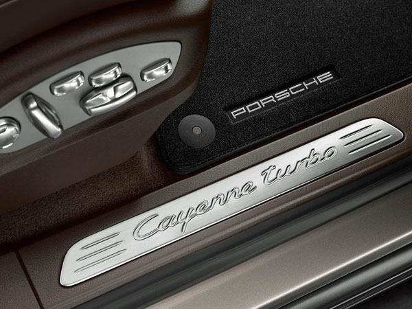 Porsche stainless steel sill plate