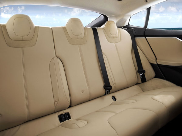 Tesla Model S luxurious back seats